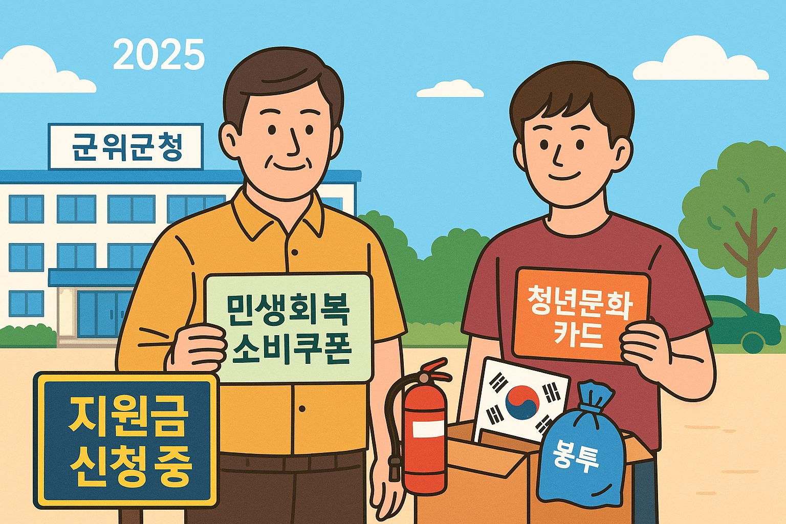[대구광역시 군위군 지원금] 2025년 7월 최신 신청 방법 총정리 (민생회복 쿠폰&middot;청년카드&middot;전입지원)