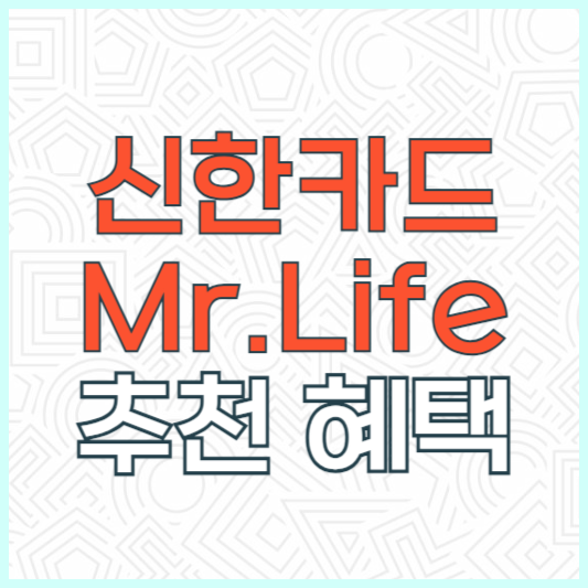 신한카드 Mr.Life 미스터 라이프 추천 후기