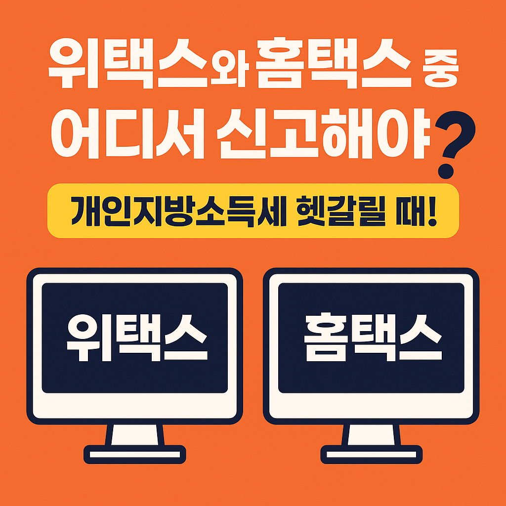 위택스와 홈택스중 어디서 신고해야 하나요?