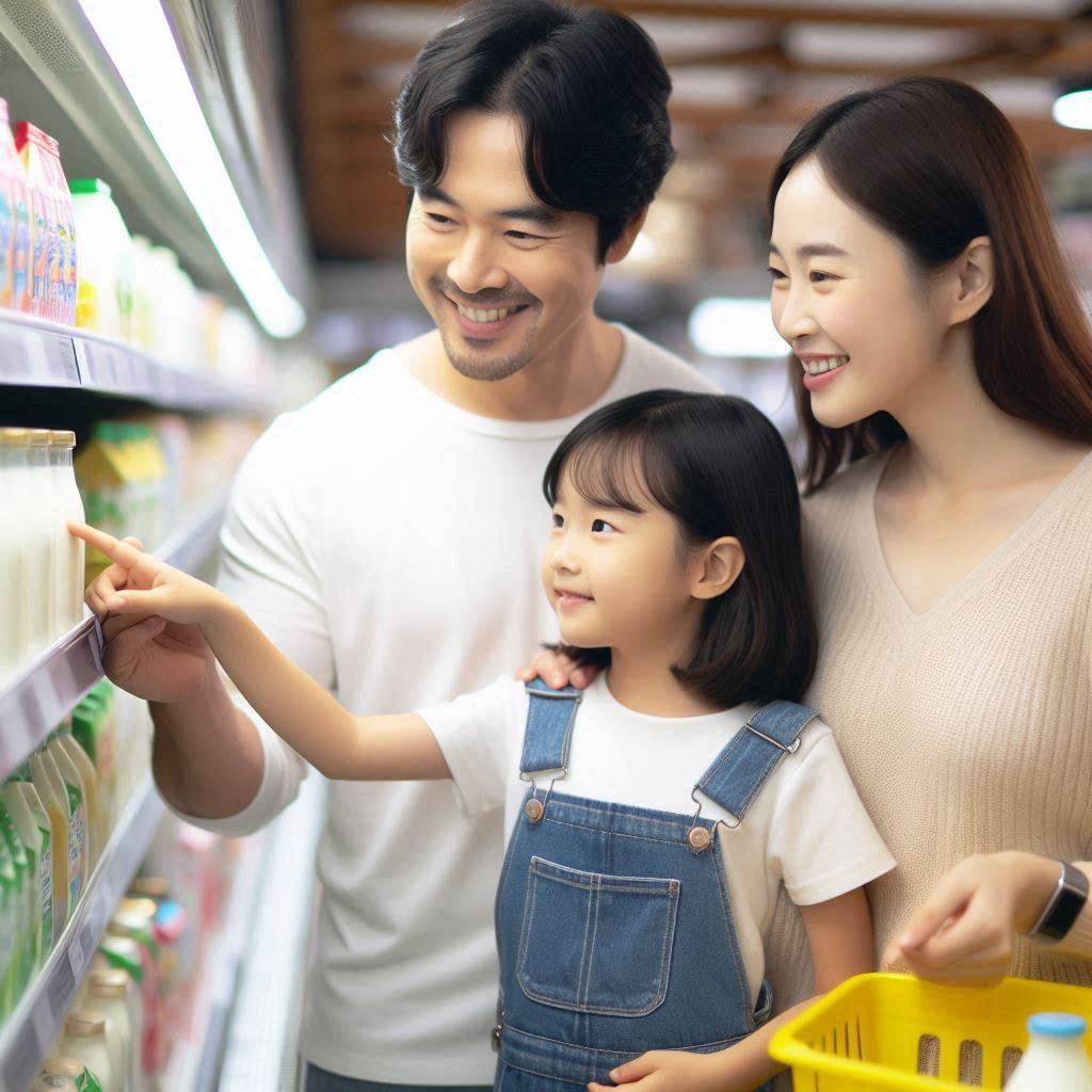 마트 가족 쇼핑 유통기한