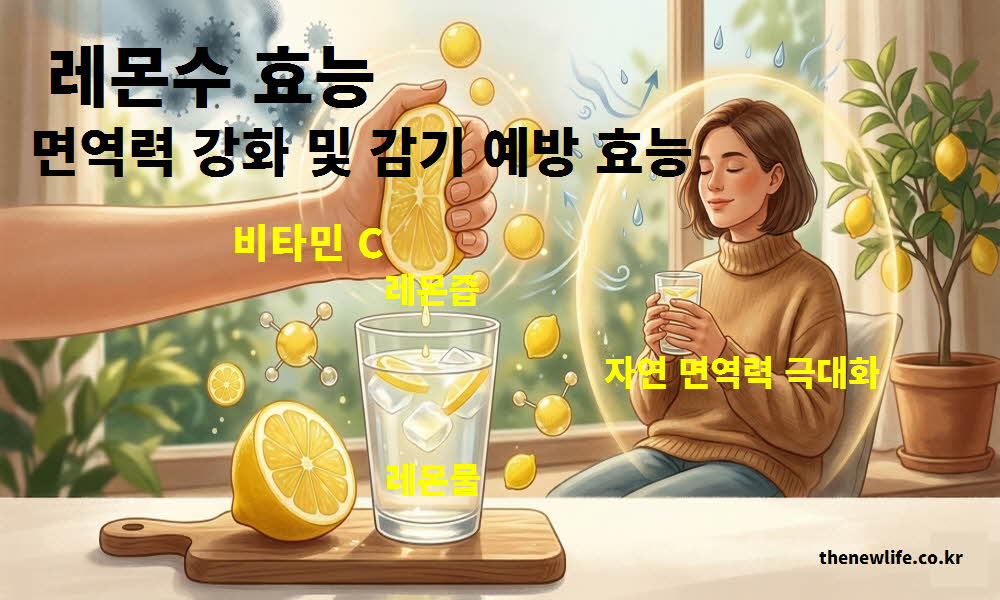 레몬수 효능 면역력 강화 감기 예방