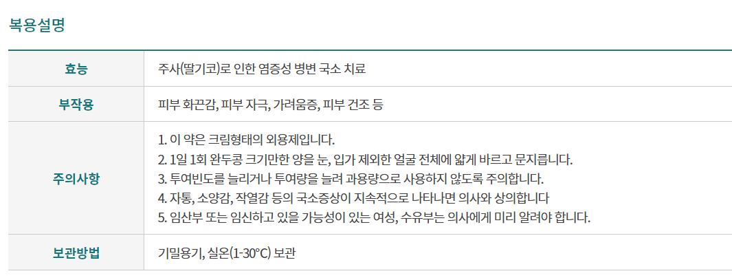 안면홍조증 치료연고