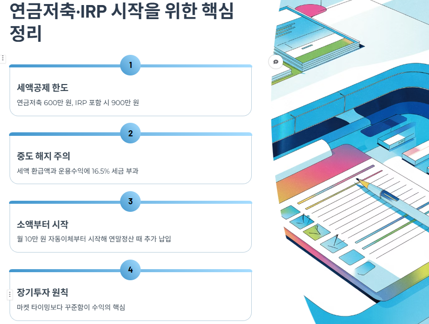 연금저축&middot;IRP 시작을 위한 핵심 정리