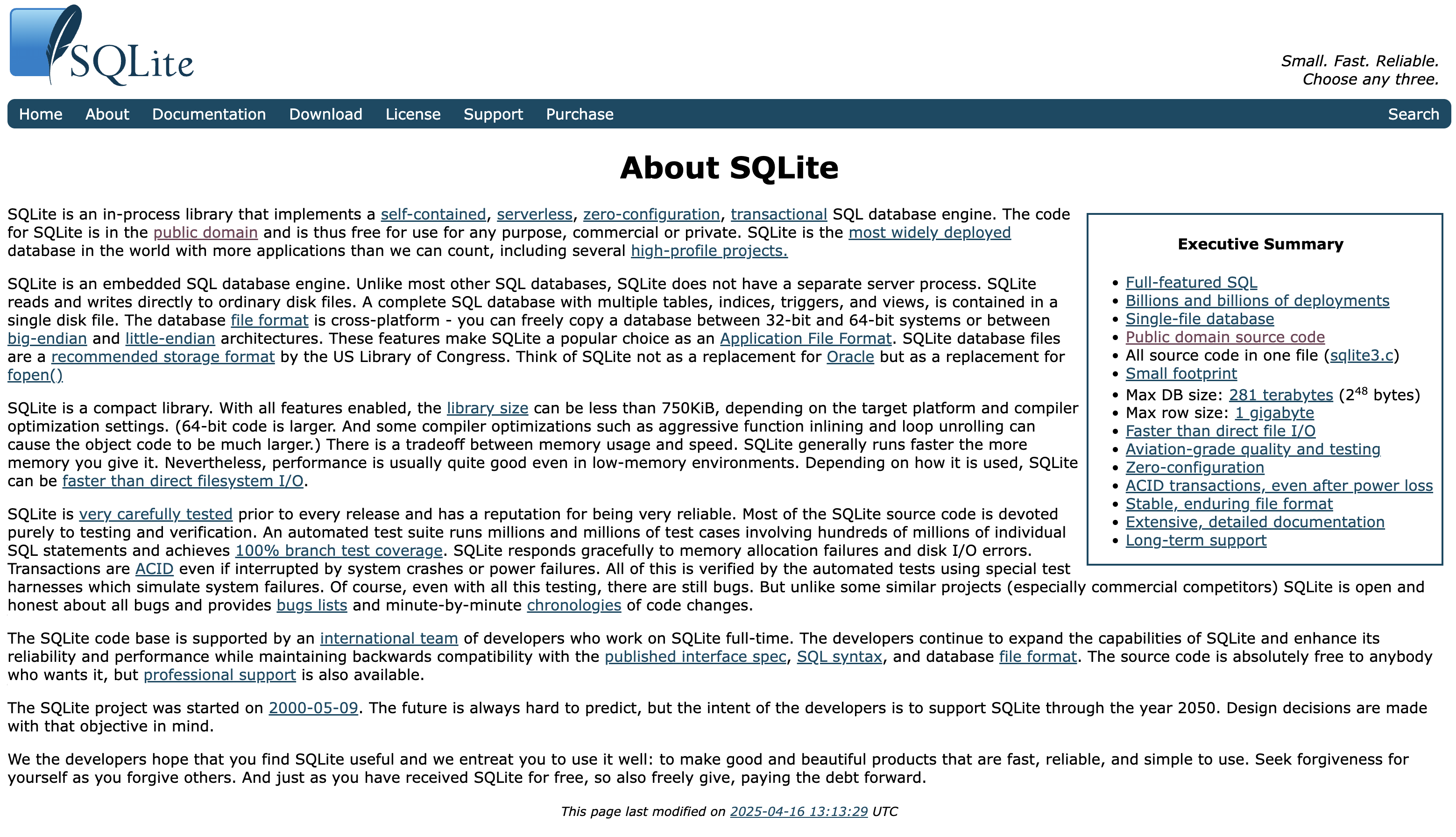 SQLite는 가볍고 간편한 설치 및 활용이 가능해서 작은 프로젝트에 적합한 데이터베이스입니다.