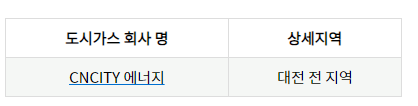도시가스 요금조회