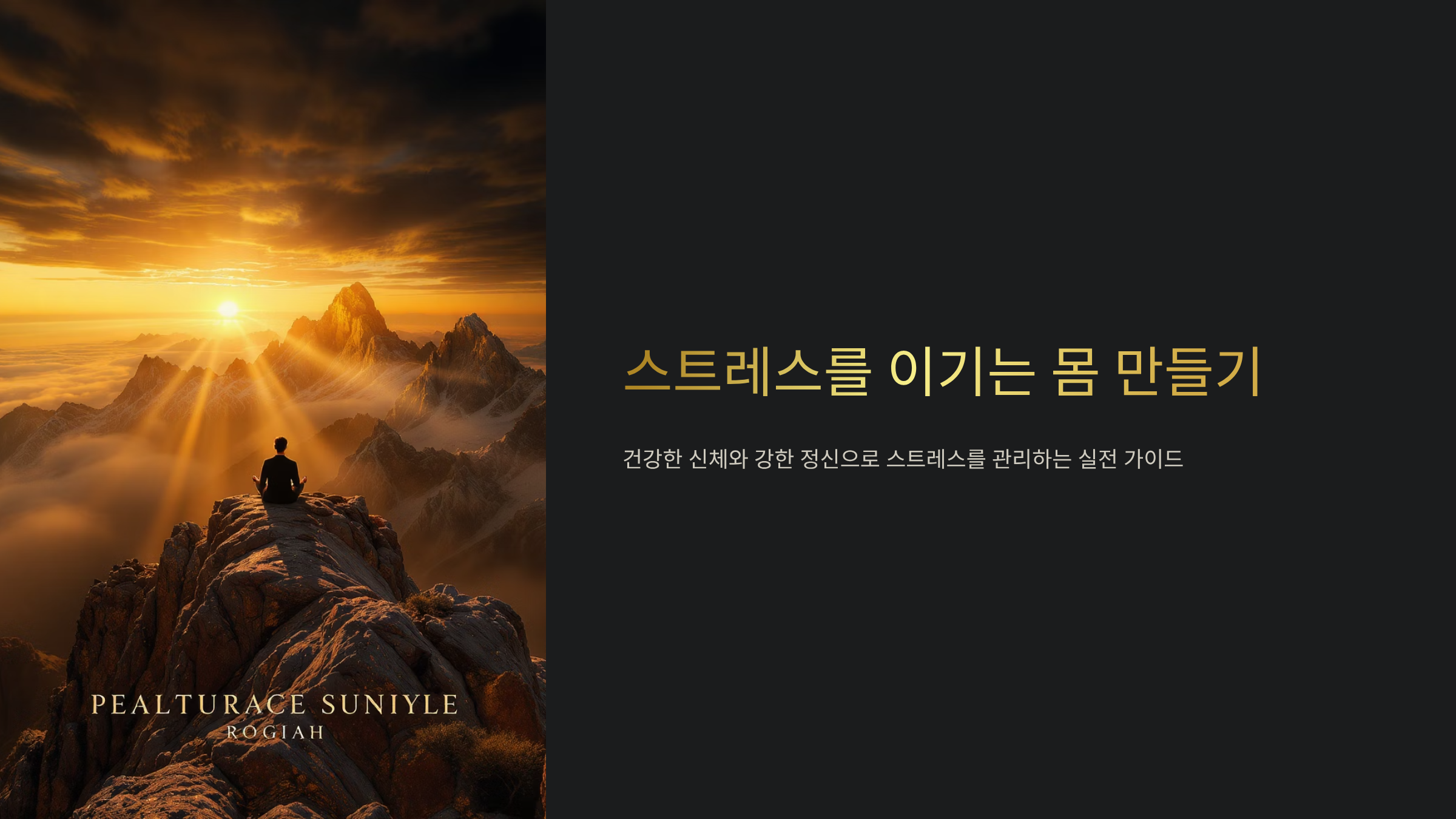 스트레스 이겨내는 강철 체력 만들기