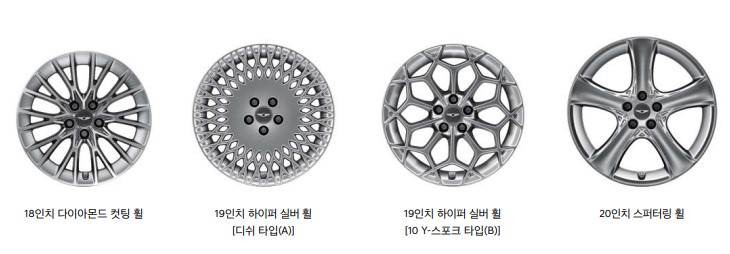 제네시스g80휠종류모습