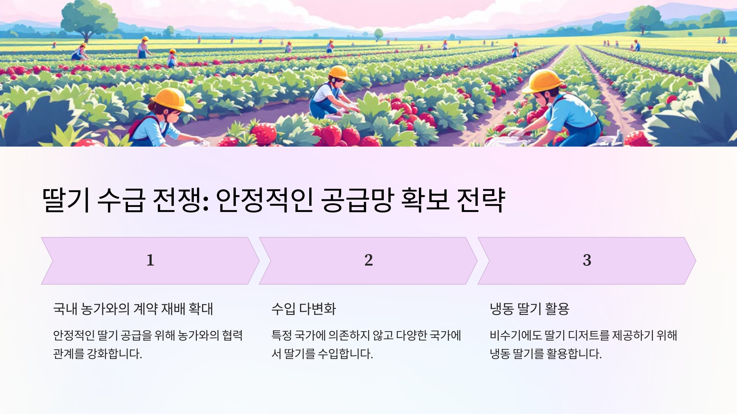 딸기 수급 전쟁