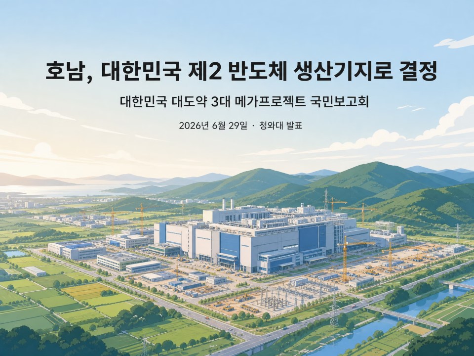 1호남 대한민국 제2반도체 생산기지로결정