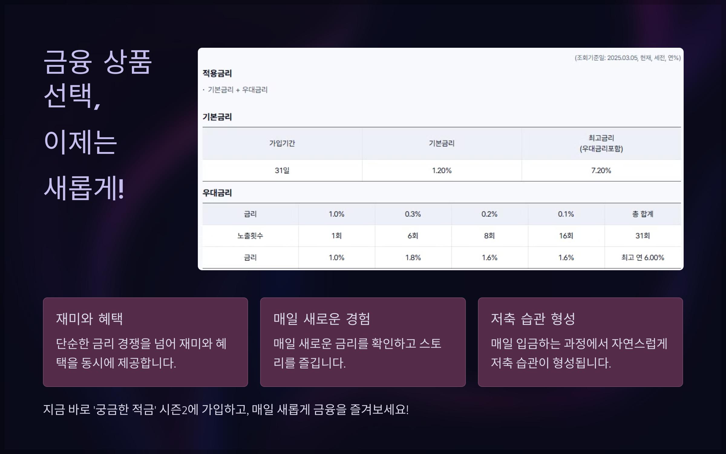금융 상품 선택, 이제는 새롭게!