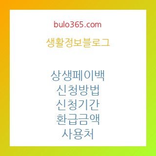 상생페이백,신청방법,신청기간,환급금액,사용처,온누리상품권