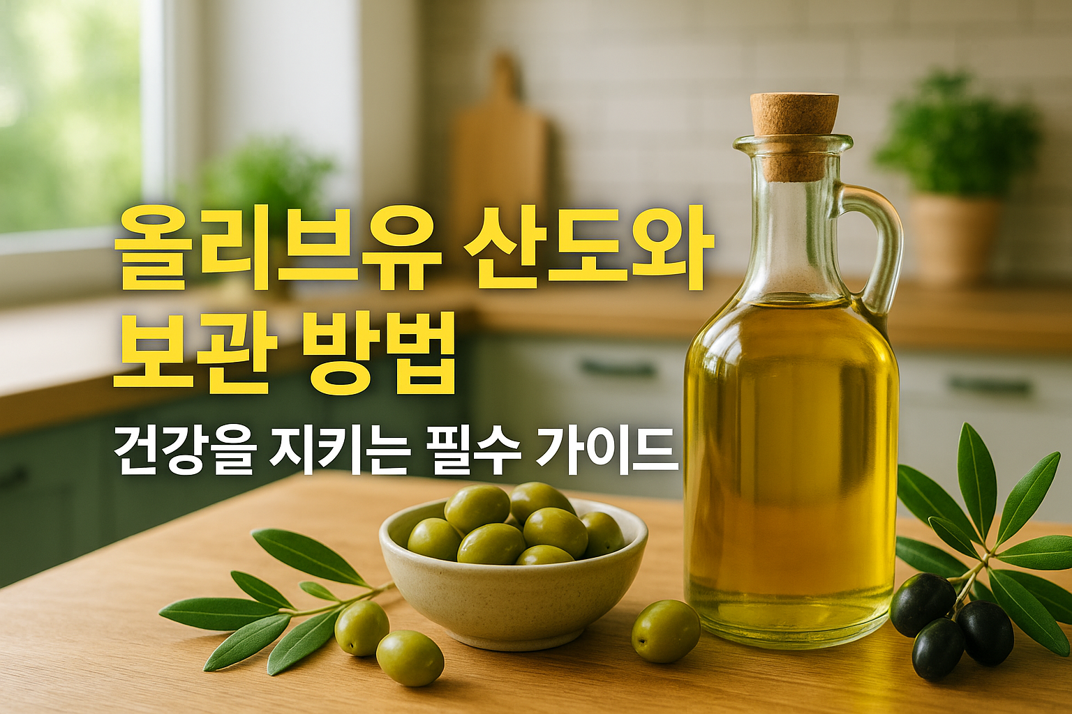 올리브유 산도와 보관 방법 : 건강을 지키는 필수 가이드