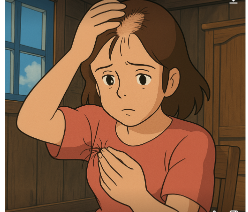 탈모가 진행중인 여성