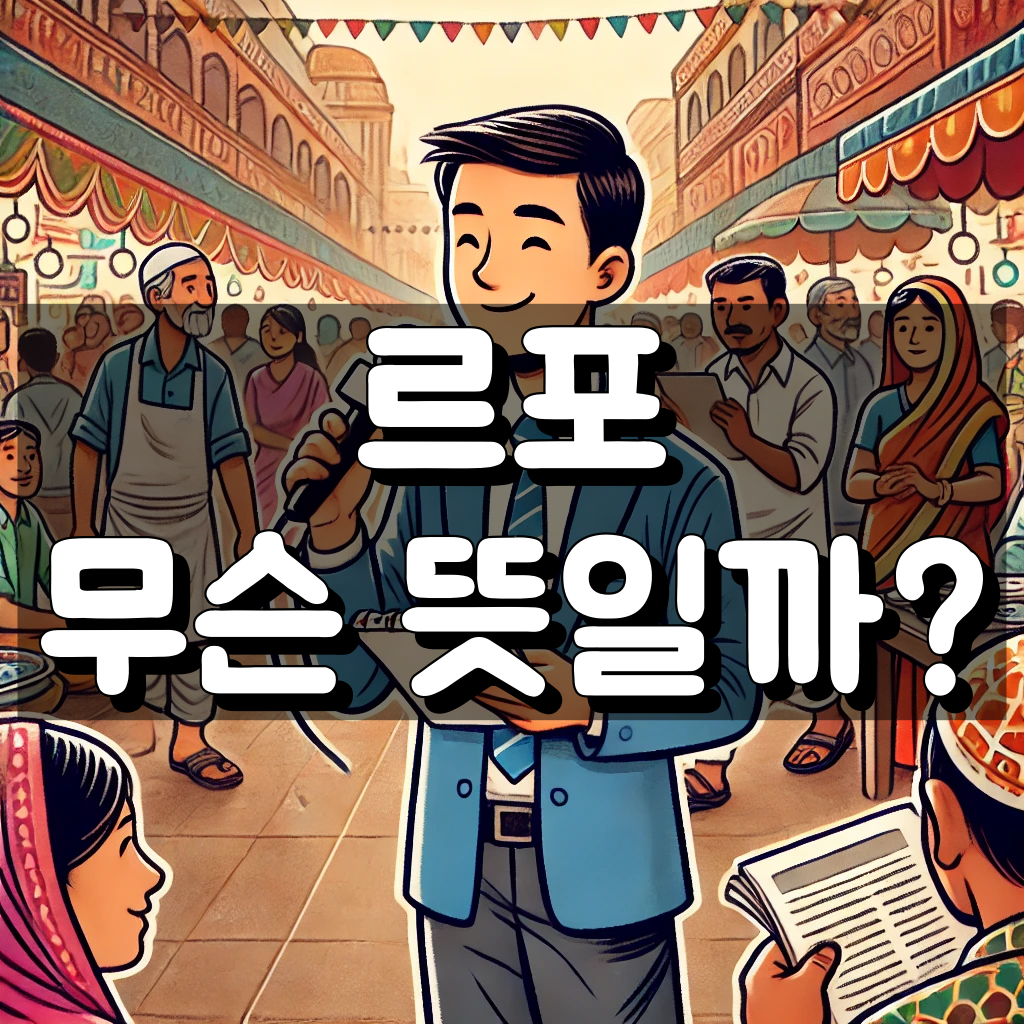 르포 뜻 대표 이미지