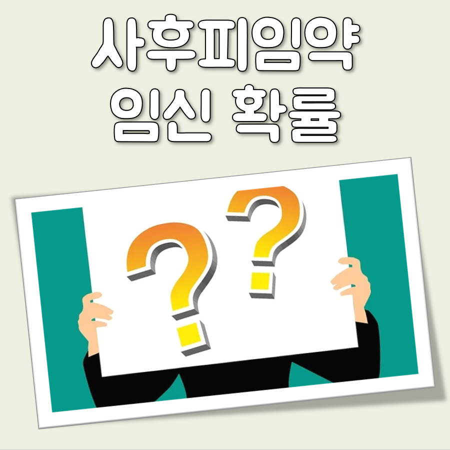 사후피임약 임신 확률 대표 이미지