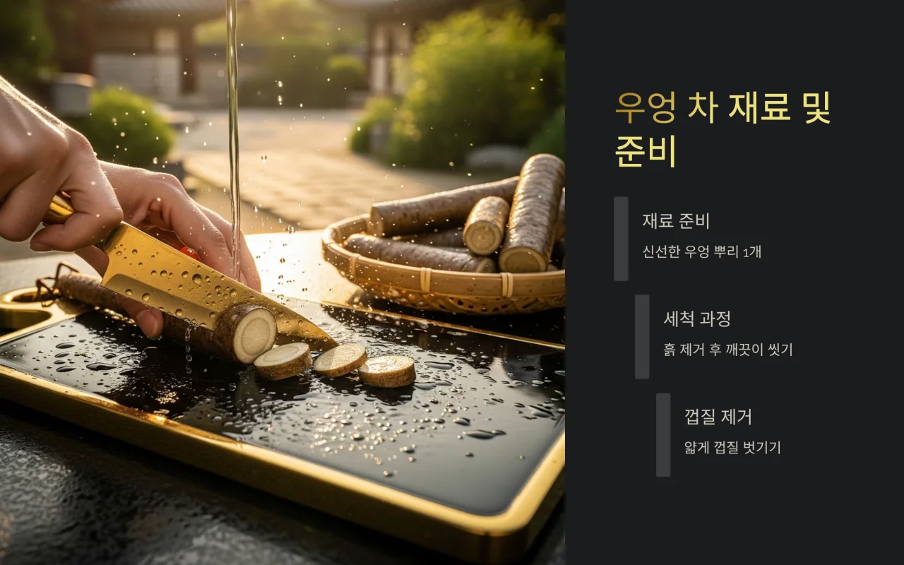 우엉 차 만드는 자세한 레시피