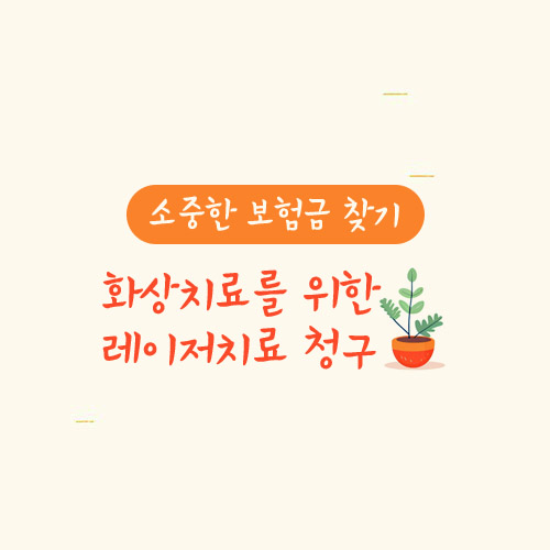 화상치료를 위한 레이저치료 청구 관련 사례