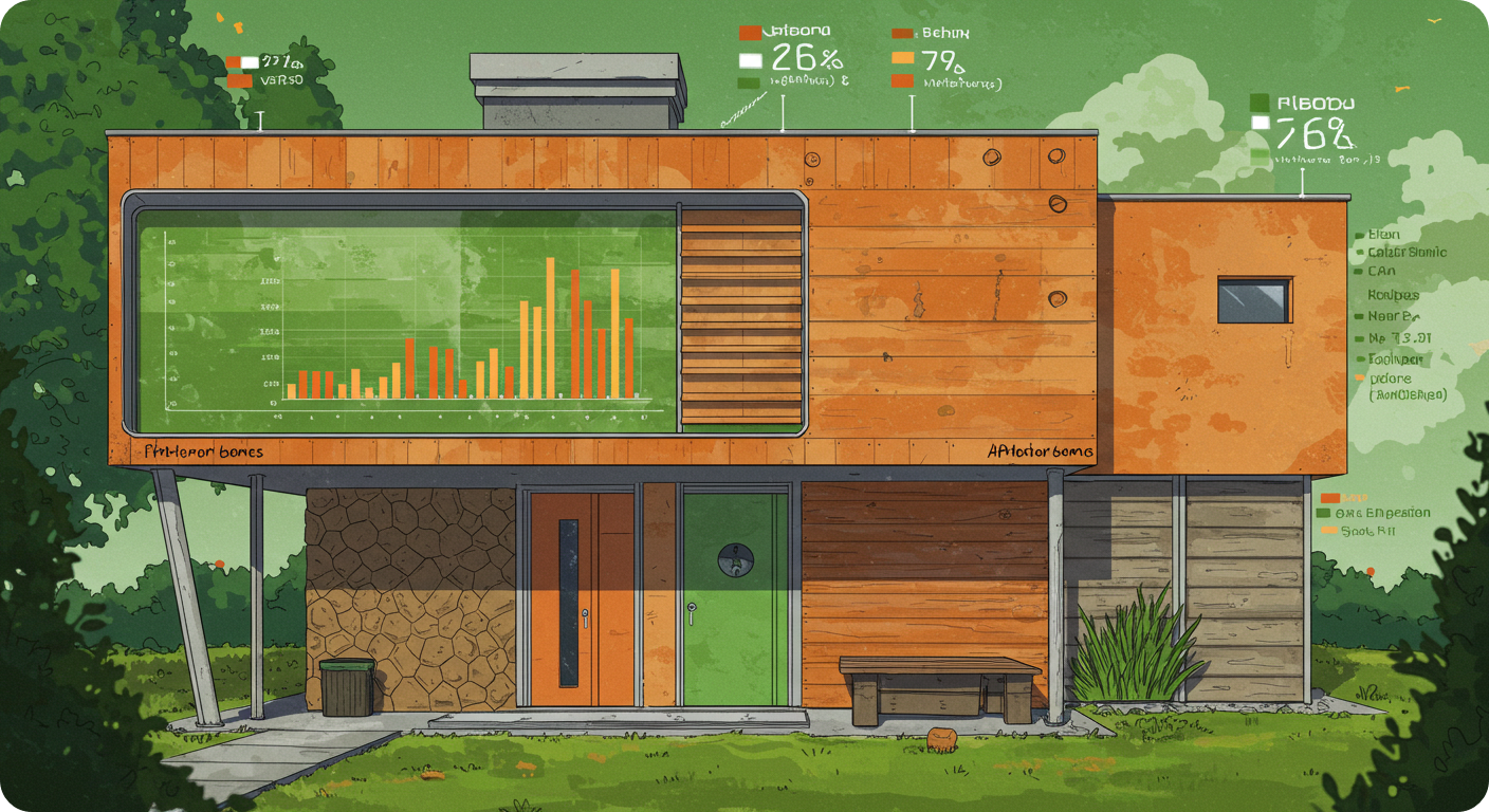 집의 숨겨진 탄소 발자국, LCA로 파헤치기: 구체적인 자재별 수치 공개