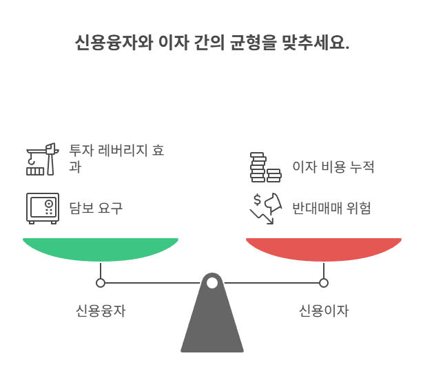 신용융자와 신용이자의 기본 구조