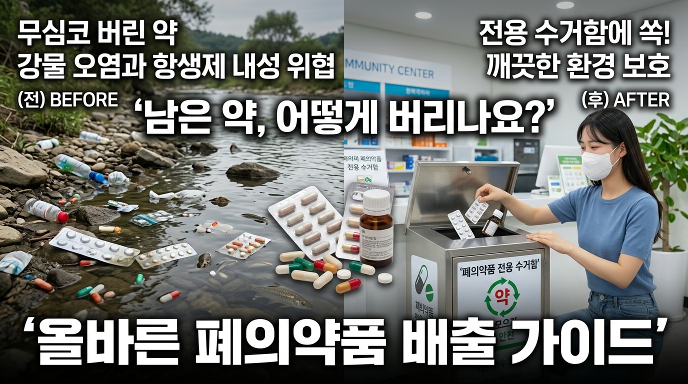 "집에 둔 남은 약, 그냥 버리면 독이 됩니다" 우리 집 약상자가 불러온 환경 재앙과 올바른 폐기법