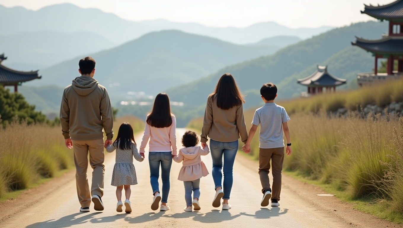 함께 걸어가는 뒷모습