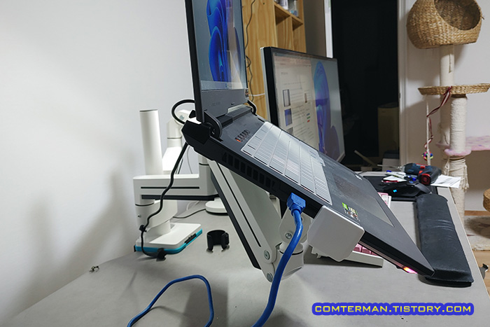 엔산 NB-03 노트북 거치대 각도 설정