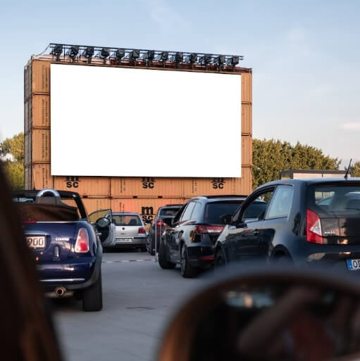 자동차극장 스크린