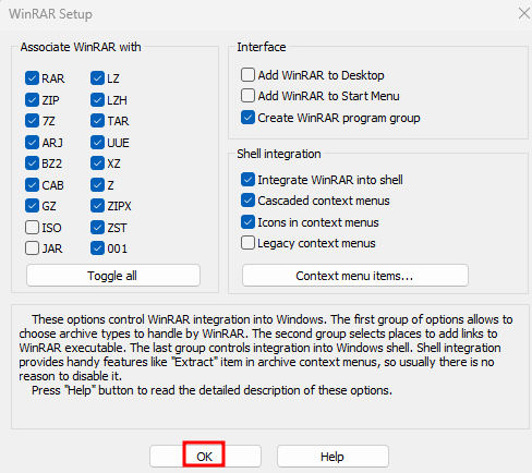 WinRAR 설치