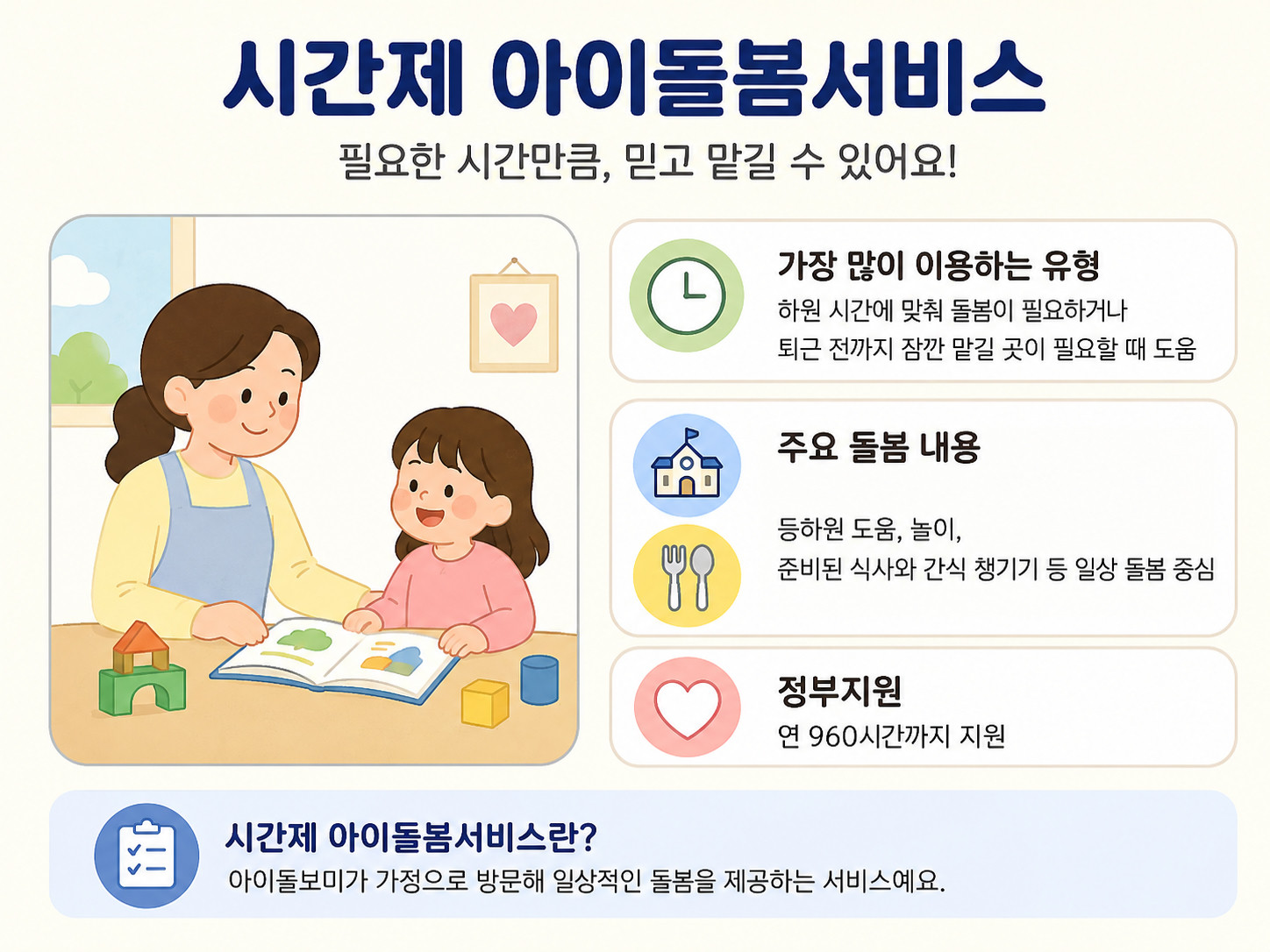 아이돌봄서비스 돌보미 가정방문