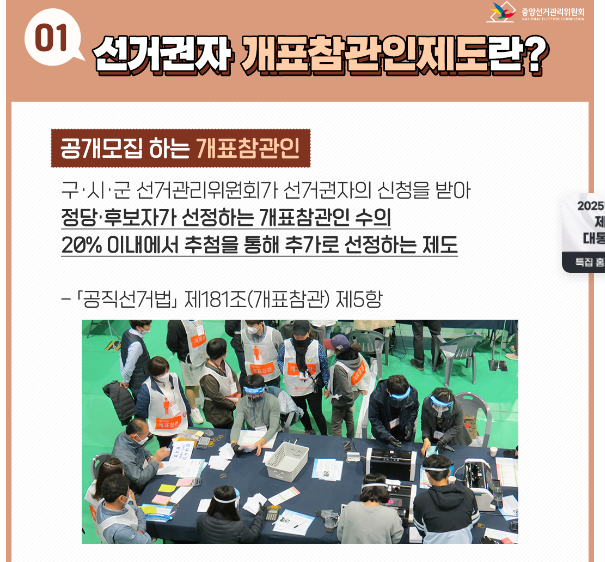 투표 참관인 신청 방법 공유