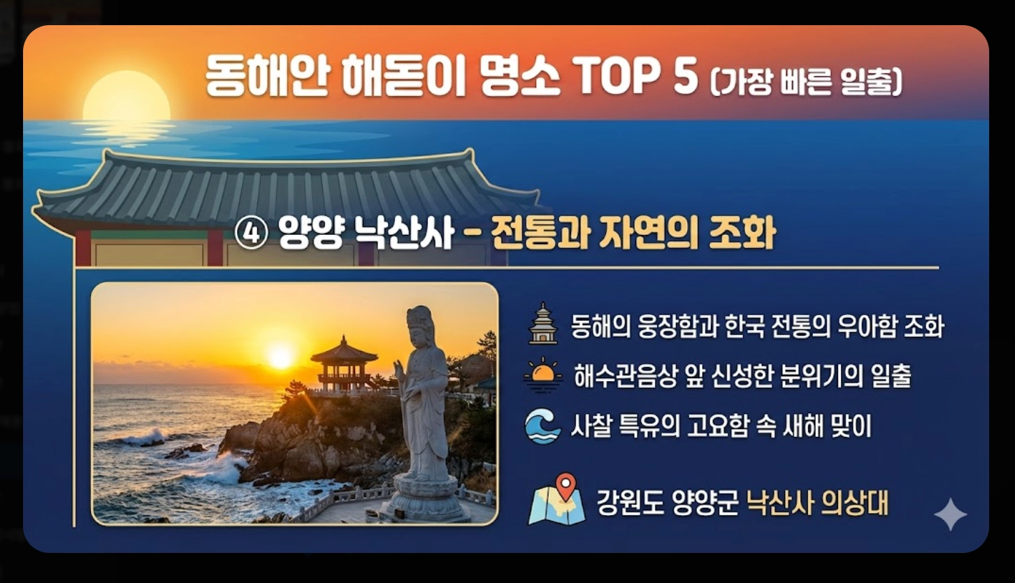 2026년 해돋이 시간 지역별 완벽 정리