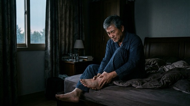 통풍 야간 통증 새벽 발작