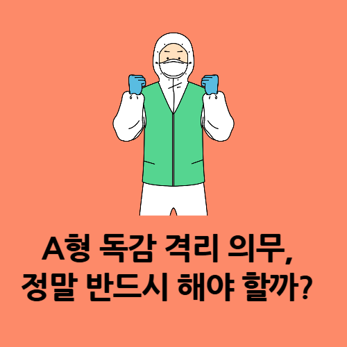 A형 독감 격리 의무, 정말 반드시 해야 할까