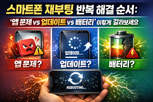 스마트폰 재부팅 반복 해결 순서