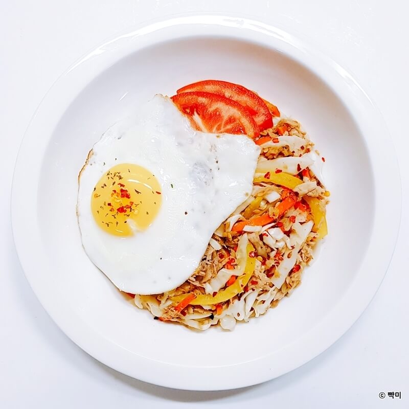 간단요리-양배추-참치-덮밥-다이어트-레시피