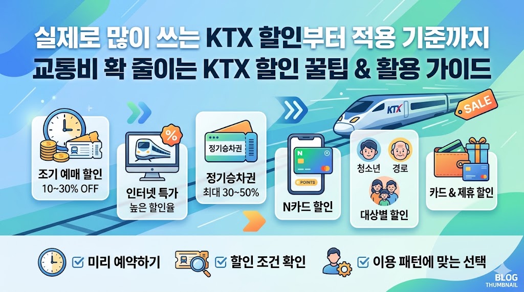 여행가기 좋은 계절 KTX 할인 총정리