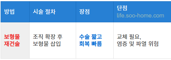 보형물 이용 재건술