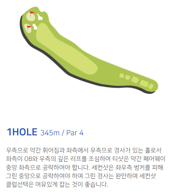 골프존카운티 오라 코스공략도 1