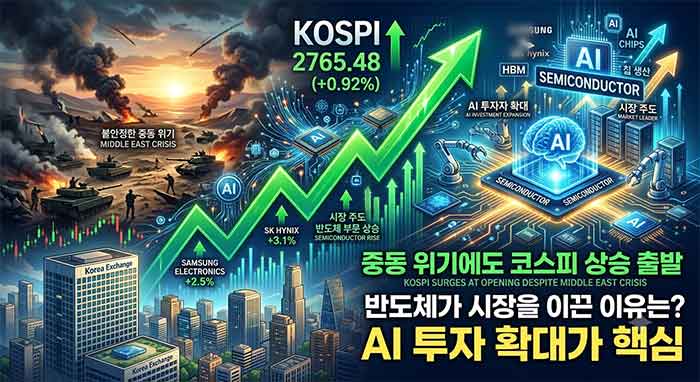 코스피 상승을 표현한 이미지 입니다.