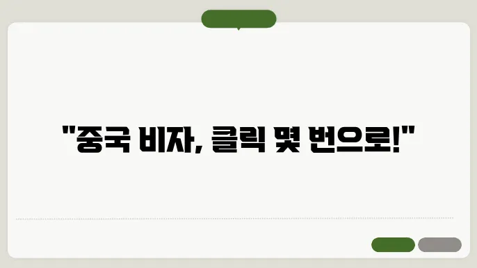 중국 비자 온라인 신청