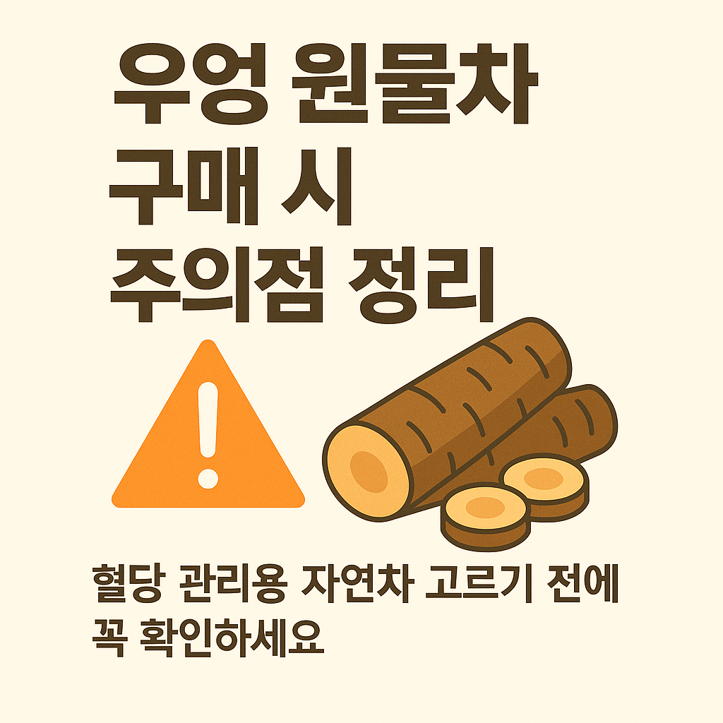 우엉 원물차 구매 시 주의할 점 정리｜혈당 관리용 자연차 고르기 전에 꼭 확인하세요