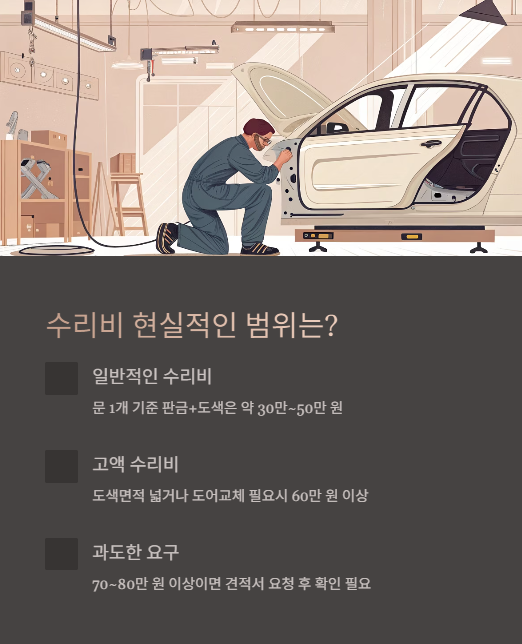 수리비 현실적인 범위는
