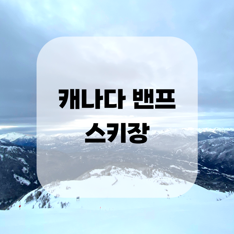 밴프 스키장 추천