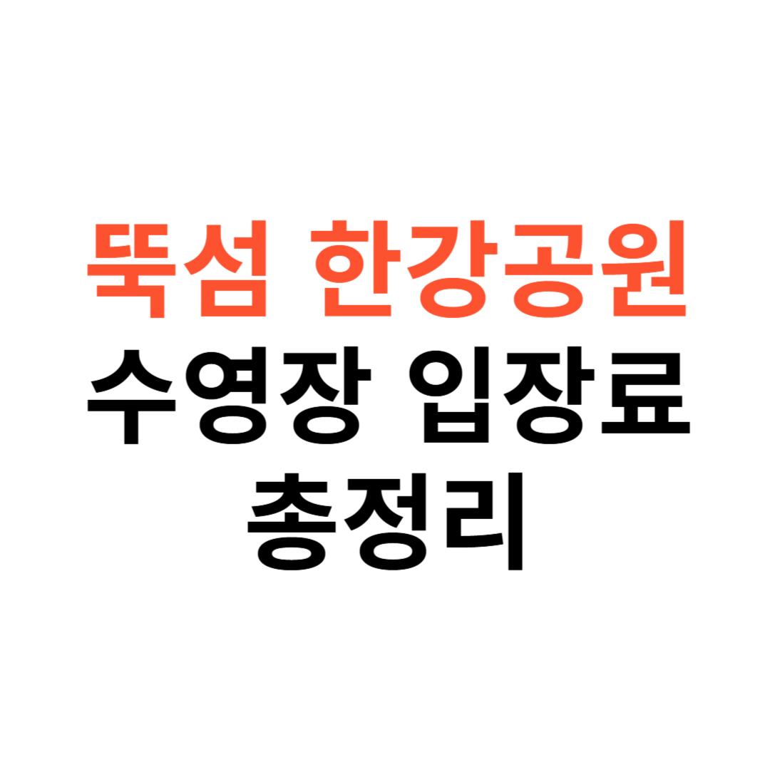 뚝섬 한강공원 수영장