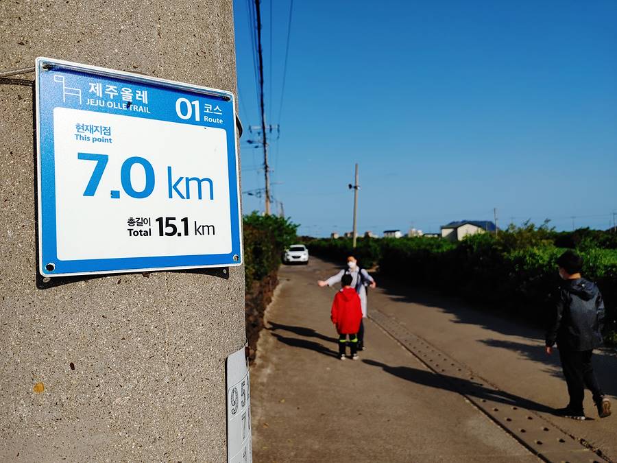 제주올레 1코스. 종달리 해변으로 가는 길목에서
