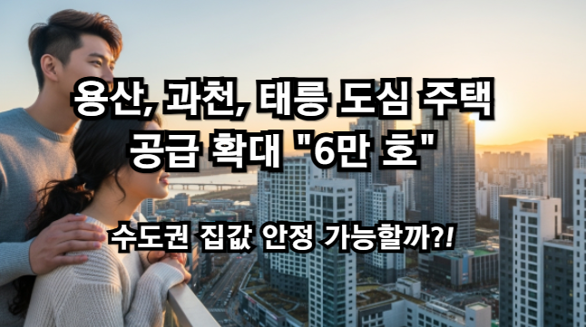 용산, 과천, 태릉 도심 주택 공급 확대 "6만 호" 수도권 집값 안정 가능할까