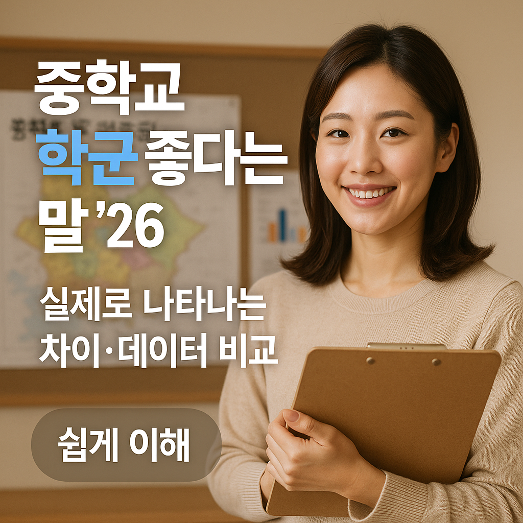 중학교 학군 좋다는 말 ’26 | 실제로 나타나는 차이·데이터 비교