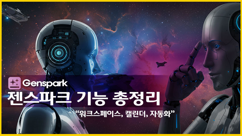 젠스파크 기능 총정리 "워크스페이스, 캘린더, 자동화"