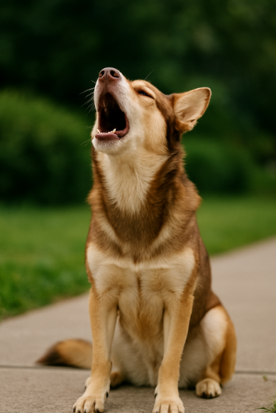 하울링 하는 모습