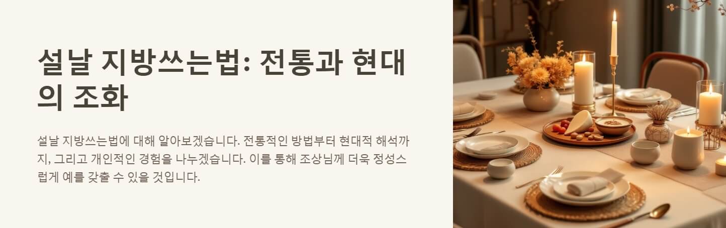 설날 지방쓰는법